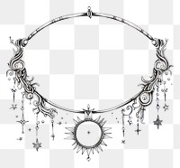 PNG Jewelry chandelier necklace drawing.