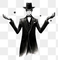 PNG Magician drawing sketch adult.