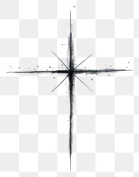 PNG Cross drawing symbol white.