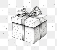 PNG Gift box gift drawing white.