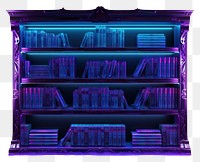 PNG Neon book shelf bookshelf furniture bookcase.
