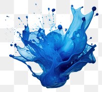 PNG Blue Paint splash paint blue white background.