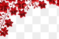 PNG Red flower floral border backgrounds pattern petal.