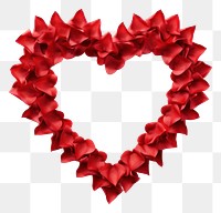 PNG Red rose petals floral border origami flower shape.