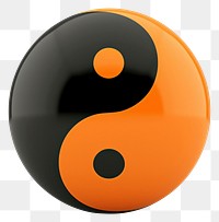 PNG Yin-yang symbol number ball white background.