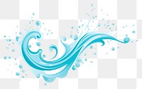 PNG Water splash pattern art white background.
