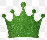 PNG Green crown icon white background celebration accessories.
