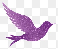 PNG Purple bird icon flying white background hummingbird.