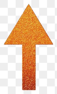 PNG Orange arrow icon symbol shape white background.