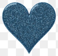 PNG Blue heart icon glitter shape white background.