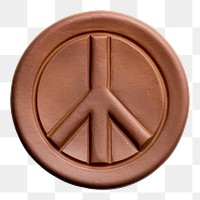 PNG Seal Wax Stamp Peace Sign chocolate white background dessert.