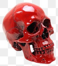 PNG Red skull white background celebration headgear.
