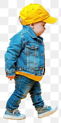 PNG Young fashion baby walking footwear jeans denim.