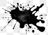 PNG Splash silhouette with droplet ink white background splattered.