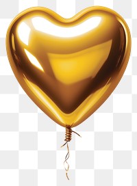 PNG Gold heart shape balloon celebration decoration circle.