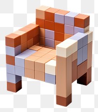 PNG Chair bricks toy furniture art white background.