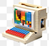 PNG Computer bricks toy white background technology block.