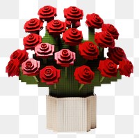 PNG Roses bricks toy art flower plant.