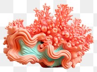 PNG Colorful plaster coral food sea white background.
