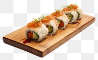 PNG Maki rolls sushi plate food.