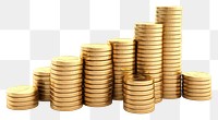 PNG Stacked coins money gold 