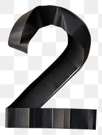 PNG Tape letters number 2 black simplicity symbol.
