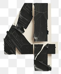 PNG Tape letters number 4 black art architecture.
