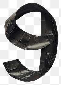 PNG Tape letters number 9 jewelry black accessories.