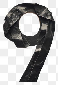 PNG Tape letters number 9 black art accessories.