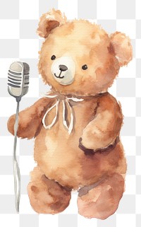 PNG Teddy bear microphone toy 