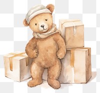 PNG  Teddy bear cute toy white background.