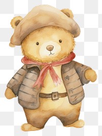 PNG  Teddy bear cute toy white background.