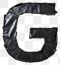 PNG Tape letters G number black white background.