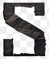 PNG Tape letters S number black art.