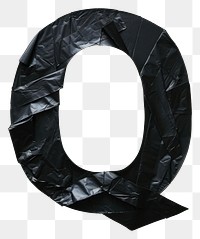PNG Tape letters Q black art circle.