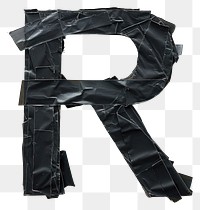PNG Tape letters R black text white background.