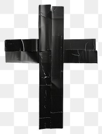 PNG Tape letters T symbol cross black.