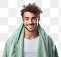 PNG Young strong sporty towel adult smile.