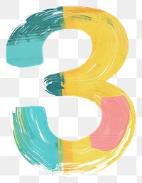 PNG Cute number letter 3 abstract text white background.