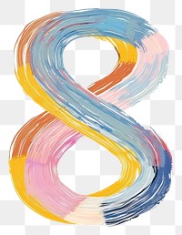 PNG Cute number letter 8 art abstract alphabet.