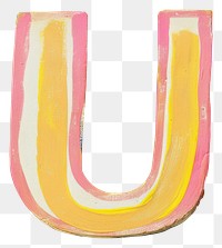 PNG Cute letter U number text art.