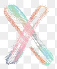 PNG Cute letter X abstract drawing sketch.
