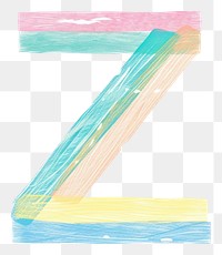 PNG Cute letter z text number art.