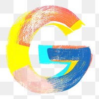 PNG Cute letter G text symbol number.