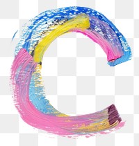 PNG Cute letter C number text art.