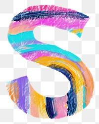 PNG Cute letter S number text art.