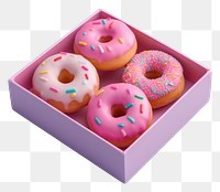 PNG Donuts in box food confectionery sprinkles.