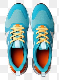 PNG Sport shoe footwear turquoise shoelace.