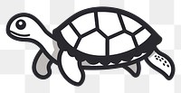 PNG Reptile animal turtle line.