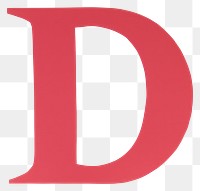 PNG Letter D cut paper number text logo.